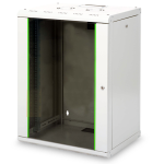 DN1916U - Rack a parete 16 unità, profondità 450mm, con porta in vetro, colore grigio - DIGITUS