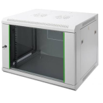 DN1916UEC - Rack a parete 16 unità, profondità 450mm, con porta in vetro, colore grigio - DIGITUS