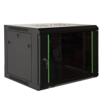 DN1916UECN - Rack a parete 16 unità, profondità 450mm, con porta in vetro, colore nero - DIGITUS
