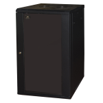 LK1920UN - Rack a parete 20 unità, profondità 450mm, con porta in vetro, colore nero - LINK