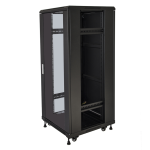 LK1922U66NFP - Rack 22 unità da assemblare, profondità 600mm, con porta in vetro, colore nero - LINK