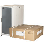 LK1922U68GFP - Rack 22 unità da assemblare, profondità 800mm, con porta in vetro, colore grigio - LINK