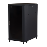 LK1922U68N - Rack 22 unità, profondità 800mm, con porta in vetro, colore nero - LINK