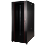LK1926U610PVN - Rack 26 unità, profondità 1000mm, con porta in vetro, colore nero - LINK