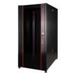 LK1926U88PVN - Rack 26 unità, profondità 800mm, con porta in vetro, colore nero - LINK