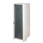 LK1937U66 - Rack 37 unità, profondità 600mm, con porta in vetro, colore grigio - LINK