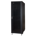 LK1937U66N - Rack 37 unità, profondità 600mm, con porta in vetro, colore nero - LINK