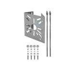 MM2957FE Unistab   Staffa acciaio 120x140x2mm nero MARINO pali d.60/90 2 fascette telecamera/piastra wall box
