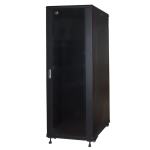 LK1937U68N - Rack 37 unità, profondità 800mm, con porta in vetro, colore nero - LINK