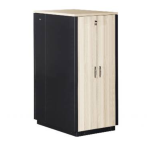 ARM175 - Rack insonorizzato da pavimento 42 unità, profondità 1130mm, con porta in legno, colore legno/nero - DIGITUS