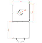 PU1200FZ Unistab - SUPPORTO UNIVERSALE CON REGOLAZIONE ORBITALE - 120X120 MM - ZINCATO
