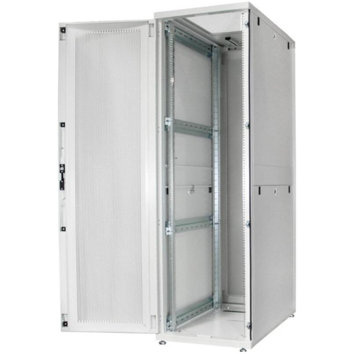DN19SRV42U1 - Rack 42 unità, profondità 1000mm, porta in griglia metallica e ruote, colore grigio - DIGITUS