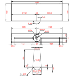 SP7416FZ Unistab - SUPPORTO A REGOLAZIONE ORBITALE - 440 MM - INTERASSE DI FISSAGGIO 80 / 380 MM - ZINCATO