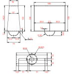 SP7812FZ Unistab - SUPPORTO A REGOLAZIONE ORBITALE - 180 MM - INTERASSE DI FISSAGGIO 60 / 140 MM - ZINCATO