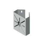 AM3958FB Unistab - SUPPORTO TELECAMERA PER PALI diam. 60 / 130 MM - PARTE FRONTALE PREFORATA 150X180X2 MM - INTERASSI ASOLE ORIZZONTALI / VERTICALI 60 / 125 MM - INTERASSI ASOLE INCLINATE A 45° 60 / 177 MM - CON FASCETTE INOX - BIANCO