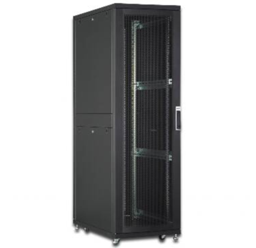 DN19SRV42U8B1 - Rack 42 unità, profondità 1000mm, porta in griglia metallica e ruote, colore nero - DIGITUS