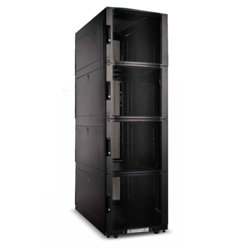 LK1942U614N - Rack 42 unità a 4 comparti, profondità 1070mm, porta in griglia metallica, colore nero - LINK