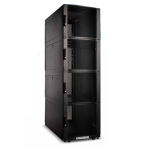 LK1942U614N - Rack 42 unità a 4 comparti, profondità 1070mm, porta in griglia metallica, colore nero - LINK