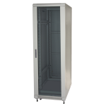 LK1942U66GR - Rack 42 unità, profondità 600mm, porta in vetro, colore grigio - LINK