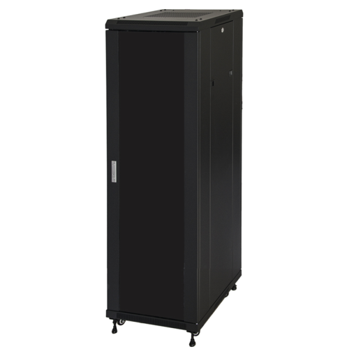 LK1942U66N - Rack 42 unità, profondità 1000mm, porta in vetro, colore nero - LINK