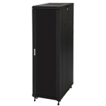 LK1942U66N - Rack 42 unità, profondità 1000mm, porta in vetro, colore nero - LINK