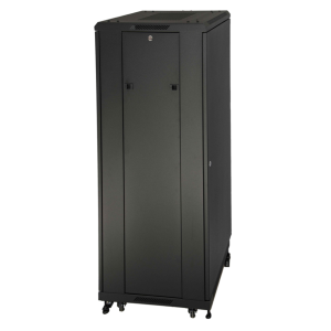 LK1942U66N - Rack 42 unità, profondità 1000mm, porta in vetro, colore nero - LINK