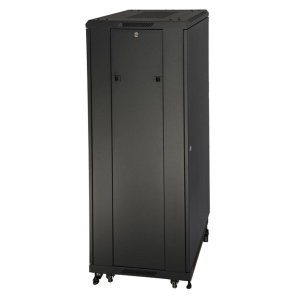 LK1942U610NV - Rack 42 unità, profondità 1000mm, porta in vetro, colore nero - LINK