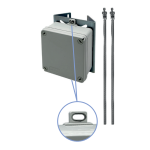 CB3463FZ Unistab   Staffa acciaio zincate  galvanizzate BoxPVC IP66 115x115x60 pali d.60 90 2 fascette telecamera