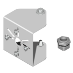 CB0005FE Unistab   Staffa acciaio 107x107x2mm nero per CB1366F