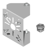 CB0010FE Unistab   Staffa acciaio 125x145x2mm nero per CB4366F