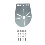 AM3218FB Unistab   Staffa acciaio dome d.160mm dritta bianco