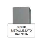 CS1005AG Unistab Palo alluminio 100x100x2mm  H500mm grigio metallizzato