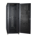 LK1942U810N - Rack 42 unità, con guidacavi laterale, profondità 1000mm, porta in griglia metallica, colore nero - LINK