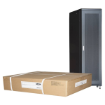 LK1942U810NFP - Rack 42 unità da assemblare, con guidacavi laterale, profondità 1000mm, porta in griglia metallica, colore nero - LINK