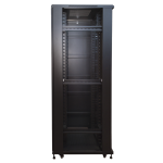 LK1942U88FN - Rack 42 unità, con guidacavi laterale, profondità 800mm, porta in griglia metallica, colore neroo - LINK
