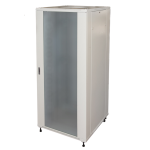 LK1942U88GR - Rack 42 unità, con guidacavi laterale, profondità 800mm, porta in vetro, colore grigio - LINK