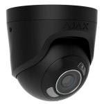 TURRETCAM HL Telecamera IP cablata Ajax con IA, 5Mp 4mm con angolo di visione di 110°, illuminazione ibrida, TrueWDR, microfono e PoE/12 V. Per uso in ambienti esterni e interni. Nera.