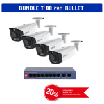 BUNDLE-TIOC-PRO-BULLET Dahua - Telecamere IPC-HFW3449T1-AS-PV-PRO (x4) + switch PoE CS4010-8GT-110