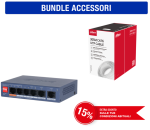 BUNDLE-ACCESSORI Dahua - CS4006-4GT-60 Switch + PFM923I-6UN-C Cavo UTP CAT6 305 m, LSZH, CPR E