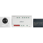 KTX01-A - Kit videocitofonico plug&play bifilare apartment che include posto esterno VTO4103F, controller bifilare VTNC2113C, alimentatore VTNP-150-48 - Dahua