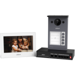 KTP10 - Kit videocitofonico IP wifi composto da postazione esterna VTO3311Q-WP, postazione interna VTH2621GW-WP e switch PoE PFS3006-4ET-36 - Dahua