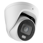 TurretCam HLVF - Telecamera IP cablata con IA risoluzione 5Mp, ottica varifocale motorizzata 2.8-12mm, illuminazione ibrida, ingressi/uscite allarme e audio, TrueWDR, microfono e PoE/12 V. Per uso in ambienti esterni e interni, colore bianco - Ajax