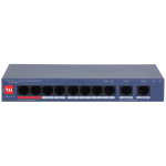 CS4010-8ET2GT-110 - Cloud managed switch 8 porte PoE+ 10-100 Mbps / 2 porte 10-100-1000 Mbps di rilancio, managed tramite app DoLynk Care, potenza max. 110W, 90W sulle porte nr. 1 e 2, funzione Long Distance (250mt) e Watchdog supportate - Dahua