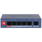 CS4006-4ET2GT-60 - Switch Cloud managed con 6 porte (4 PoE 10/100 Mbps < 60 W + 2 Gigabit (10/100/1000 Mbps) uplink), capacità switching 4.8 Gbps, orange port 60 W, PoE watchdog, trasmissione PoE fino a 250 m, 53 Vdc, alimentatore incluso - Dahua