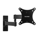 BTV-1326LITE - Staffa da parete con snodo per monitor 13'' a 26'', attacco VESA max 100x100 mm, portata massima 15kg - Vultech