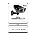 KSV0030000.300 Ksenia Targa metallica "Area videosorvegliata"