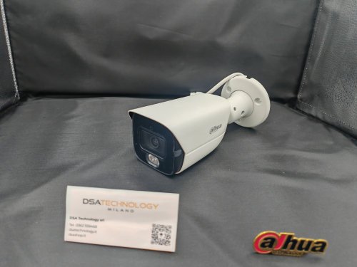 IPC-HFW3449E-S-IL Dahua Telecamera bullet IP 4 Mp AI WizSense Smart Dual Light da interno/esterno IP67 ottica motorizzata 2.7~13.5 mm IR/warm light fino a 60 m 12 Vdc/PoE