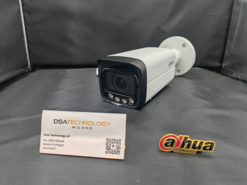 IPC-HFW3449T-ZS-IL Dahua Telecamera bullet IP 4 MP AI WizSense Smart Dual Light da interno/esterno IP67 ottica motorizzata 2.7~13.5 mm IR/warm light fino a 60 m 12 Vdc/PoE 