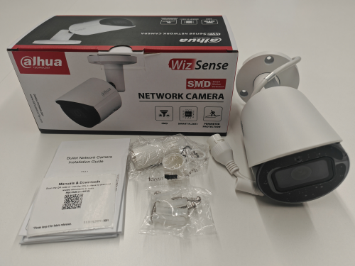 IPC-HFW2441S-S Dahua Telecamera bullet IP 4 MP Starlight da interno/esterno IP67 ottica fissa 3.6 mm IR fino a 30 m 12 Vdc/PoE