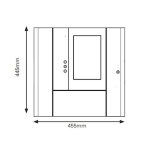 HOP-238-110 Notifier Kit di montaggio a semi-incasso per pannello E10. Dimensioni di incasso 437 mm (altezza), 462 mm (larghezza).
